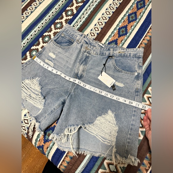 High waisted denim shorts size 28 NEW - Picture 5 of 11